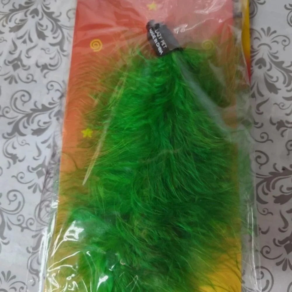 Lot of 3 Lazy Pet Interactive Tail Tease Cat Toy Orange, Green, & Brown